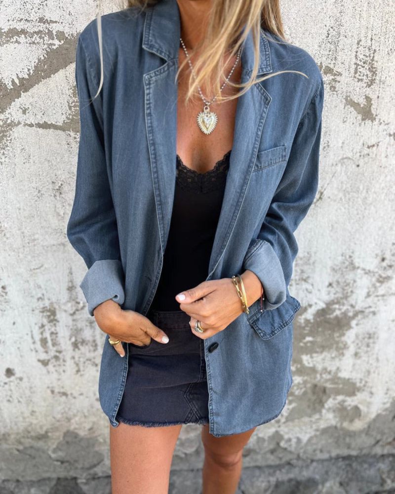 Flurina | Casual Denim Blazer