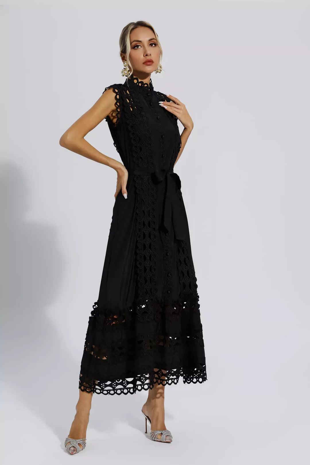 Julianna | Sleeveless Hollow Maxi Dress