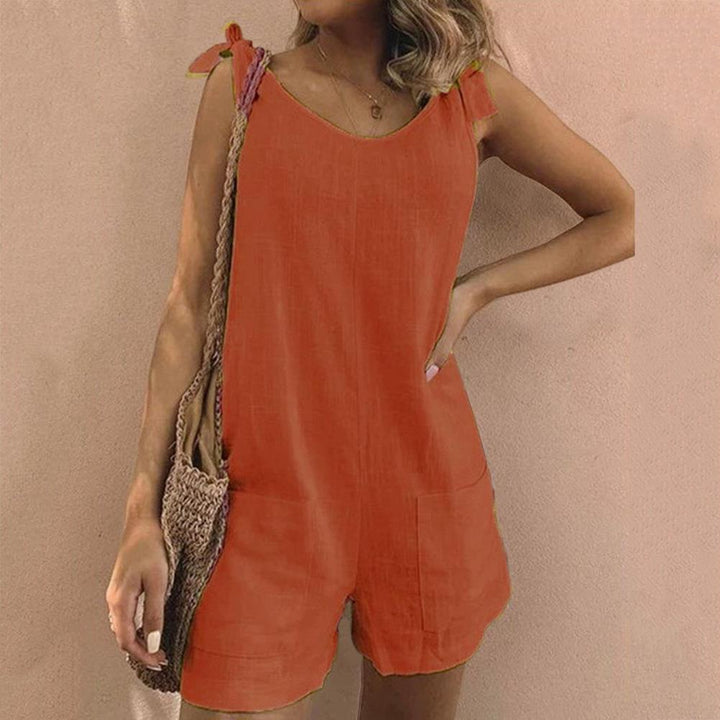 Udella | Bow Strap Pocket Playsuit