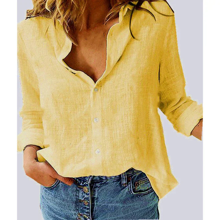 Margot | Cotton Long Sleeve Shirt Top