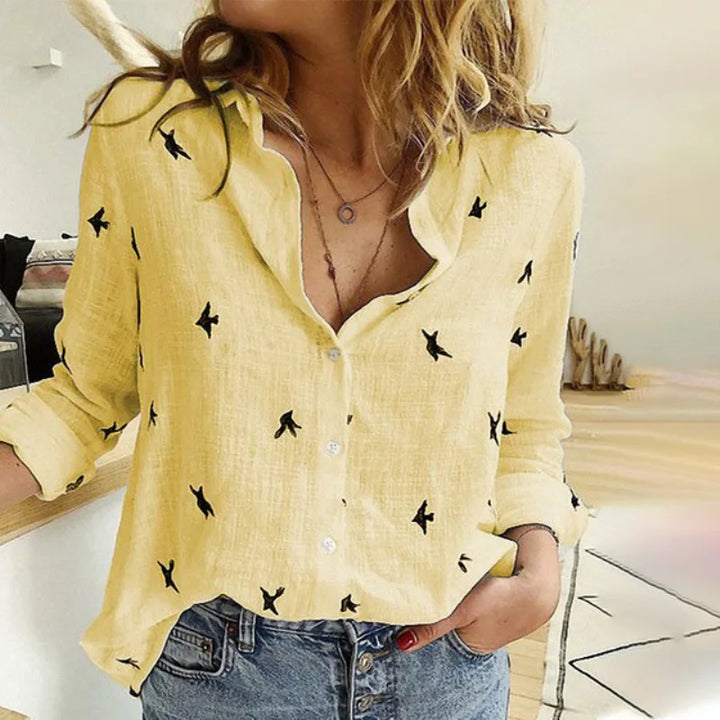 Margot | Cotton Long Sleeve Shirt Top