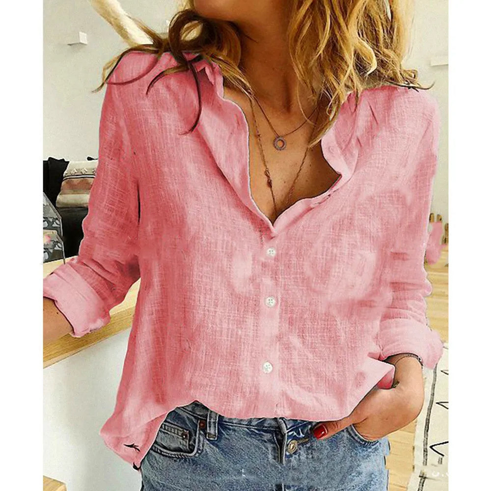Margot | Cotton Long Sleeve Shirt Top